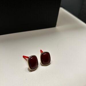 Burgundy red stones Earrings